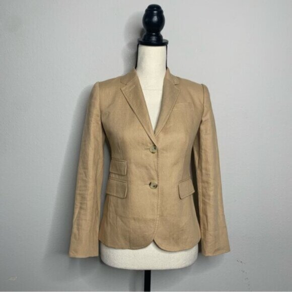 J.Crew Tan Schoolboy Single Breasted Blazer - Picture 2 of 14